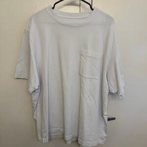 Abercrombie & Fitch Premium Polished Tee Men’s XL White Pocket Cotton